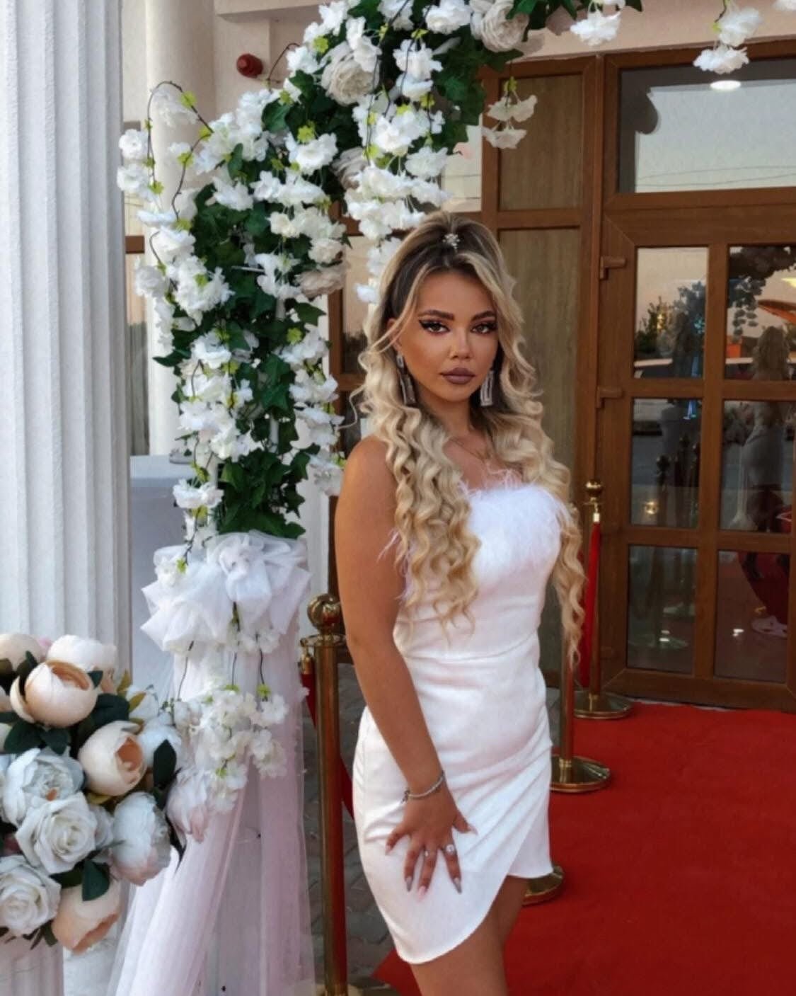 Aniela Dress White/Black